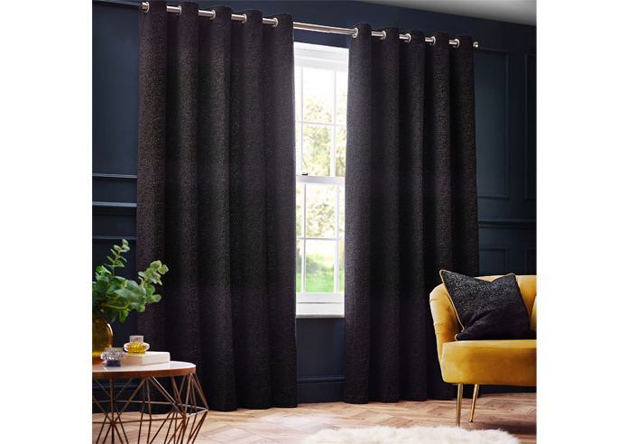 Galaxy Eyelet, Black - Ready Made Curtains - Image 7